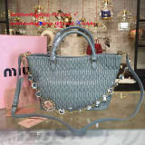 Miu Miuu original NAPPA CRISTAL tote bag JLY6010295