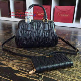 Miu Miuu original Oil wax 27CM Top handle bag JLY6010572