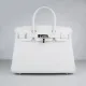 White Crocodile Hermes Birkin 30CM Silver