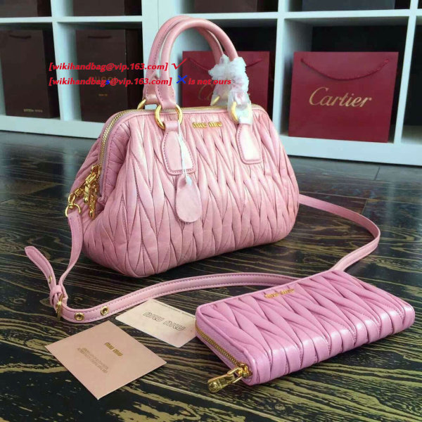 Miu Miuu original Oil wax 27CM Top handle bag JLY6010575