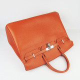 Hermes Birkin 40CM Silver Hardware Orange