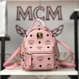 MCM Super mini 11 Colors Stark Side Studs Bebe Boo Backpack in Visetos BH9061905