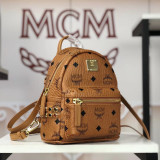 MCM Super mini 11 Colors Stark Side Studs Bebe Boo Backpack in Visetos BH9061905