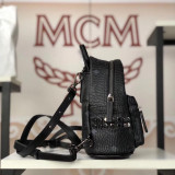 MCM Super mini 11 Colors Stark Side Studs Bebe Boo Backpack in Visetos BH9061905