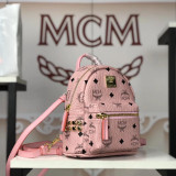 MCM Super mini 11 Colors Stark Side Studs Bebe Boo Backpack in Visetos BH9061905