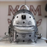 MCM Super mini 11 Colors Stark Side Studs Bebe Boo Backpack in Visetos BH9061905
