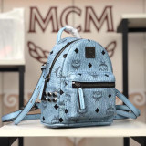 MCM Super mini 11 Colors Stark Side Studs Bebe Boo Backpack in Visetos BH9061905