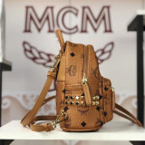 MCM Super mini 11 Colors Stark Side Studs Bebe Boo Backpack in Visetos BH9061905