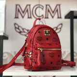 MCM Super mini 11 Colors Stark Side Studs Bebe Boo Backpack in Visetos BH9061905