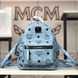 MCM Super mini 11 Colors Stark Side Studs Bebe Boo Backpack in Visetos BH9061905