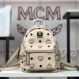 MCM Super mini 11 Colors Stark Side Studs Bebe Boo Backpack in Visetos BH9061905