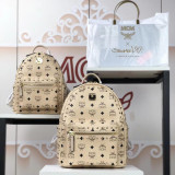 MCM 6 Colors Stark Side Studs Bebe Boo Backpack in Visetos BH9061908