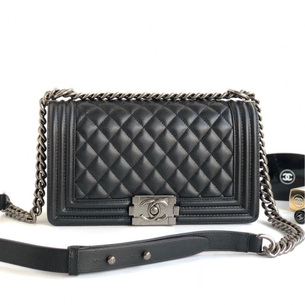Chanel original Grained Calfskin Leboy handbag 25CM SL9070407