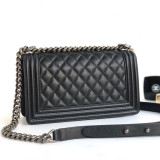 Chanel original Grained Calfskin Leboy handbag 25CM SL9070407
