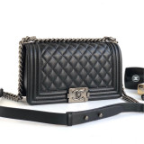 Chanel original Grained Calfskin Leboy handbag 25CM SL9070407
