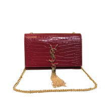 Saint Laurent Original kate Small with tassel in Embossed crocodle shiny leather FT9070901