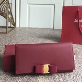 Ferragamo 6 colors Original Vara Family wallet 22A90 FH9071332