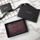 Saint Laurent Original Fragments Zipped Card Case In Grained Leather MTX9071741