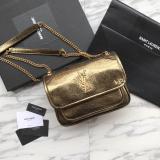 Saint Laurent Original niki Baby in crinkled metal leather FT9071732