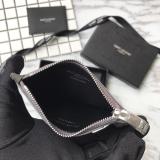 Saint Laurent Original Fragments Zipped Card Case In Grained Leather MTX9071741