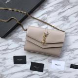 Saint Laurent 2 colors Original Sulpice Chain Wallet In Smooth Leather MTX9071738