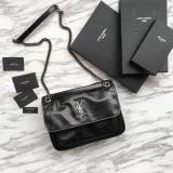 Saint Laurent Original niki Baby in crinkled metal leather FT9071732