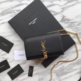 Saint Laurent Original Kate Chain Wallet In Grain Leather MTX9071758