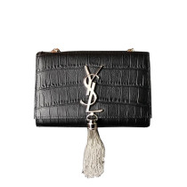 Saint Laurent Original Kate Small With Tassel In Embossed Crocodile Shiny Leather MTX9071782