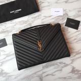 Saint Laurent Original Envelope Large Bag In Quilted Grain Leather MTX9071774