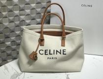 Celine Original tote bag in canvas with celine print and calfskin MS9090445