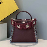 Fendi original Python Small Peekaboo shoulder bag HL138 910192115