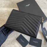 Saint Laurent Original Clutch In Quilted Grain Leather 423299 MTX052101