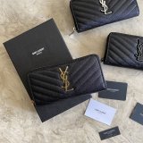 Saint Laurent Original Wallet In Quilted Grain Leather 423294 MTX052102