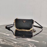 Prada original saffiano long chian shoulder bag XM063012