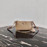 Prada original saffiano long chian shoulder bag XM063012