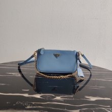 Prada original saffiano long chian shoulder bag XM063012