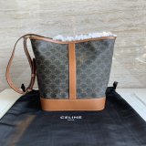 Celine original medium bucket bag in triomphe canvas JXG070902