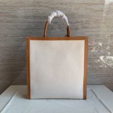 Celine original vertical cabas in canvas with celine print and calfskin JXG070929