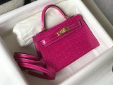 Hermes 1：1 quality crocodile mini kelly 19CM FL101605