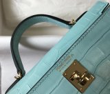 Hermes 1：1 quality crocodile mini kelly 19CM FL101605