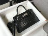 Hermes 1：1 quality crocodile mini kelly 19CM FL101605