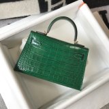 Hermes 1：1 quality crocodile mini kelly 19CM FL101605