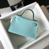 Hermes 1：1 quality crocodile mini kelly 19CM FL101605