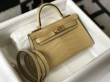 Hermes 1：1 quality crocodile mini kelly 19CM FL101605