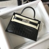 Hermes 1：1 quality crocodile mini kelly 19CM FL101605