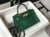 Hermes 1：1 quality crocodile mini kelly 19CM FL101605