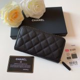 Chanel original grained calfskin black wallet GZ20110605