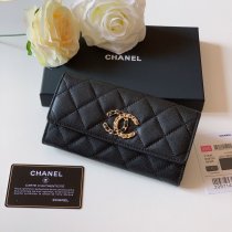 Chanel original grained calfskin black wallet GZ20110604