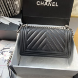 Chanel original grained calfskin black Leboy DJ20110701