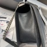 Chanel original grained calfskin black Leboy DJ20110701